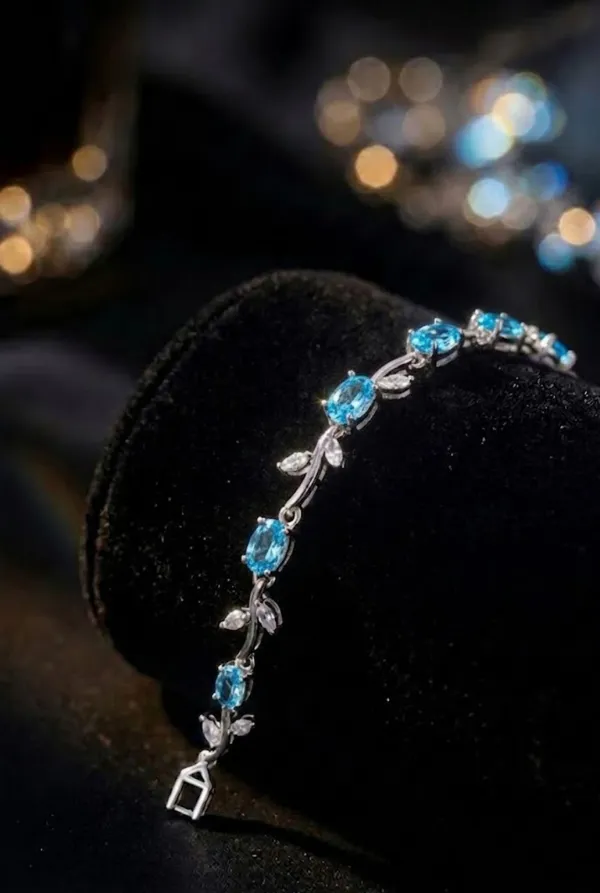 RAVUNE_Turquoise_Tulip_Silver_Stainless_Steel_Anti-Tarnish_Bracelet_for_Women