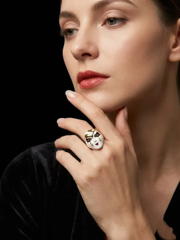 RAVUNE_Masquerade_Mask_Gold_Stainless_Steel_Anti-Tarnish_Ring_for_Women