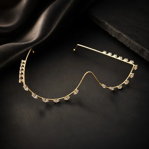 RAVUNE_Crystal_Undereye__Gold_Stainless_Steel_Anti-Tarnish_Facelets__For_Women