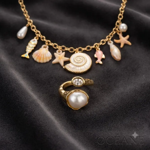 Ocean_Charms_Necklace_and_Pearl_Crystal_Ring_Combo