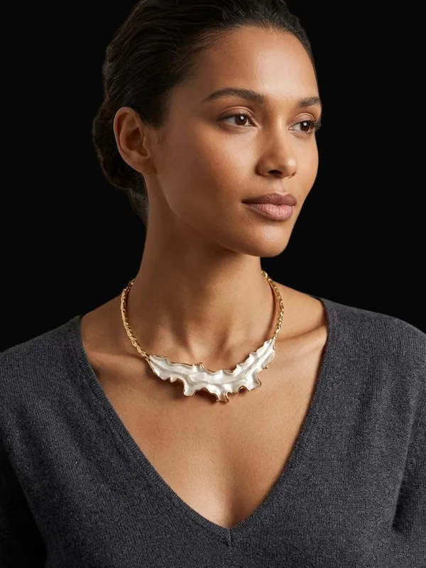 RAVUNE_Pearl_Leaf_Gold_Stainless_Steel_Anti-Tarnish_Necklace__For_Women