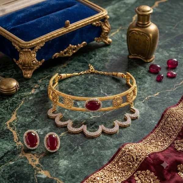 RAVUNE_HANDMADE_Regalia_Layered_Choker_FOR_WOMEN