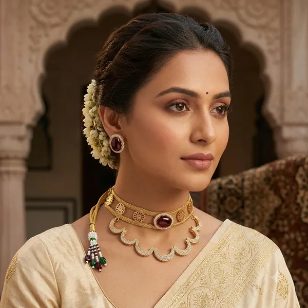 RAVUNE_HANDMADE_Regalia_Layered_Choker_FOR_WOMEN