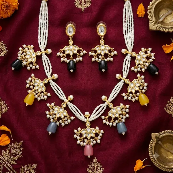 RAVUNE_HANDMADE_Serenade_Gem_&_Pearl_Necklace_Set_FOR_WOMEN