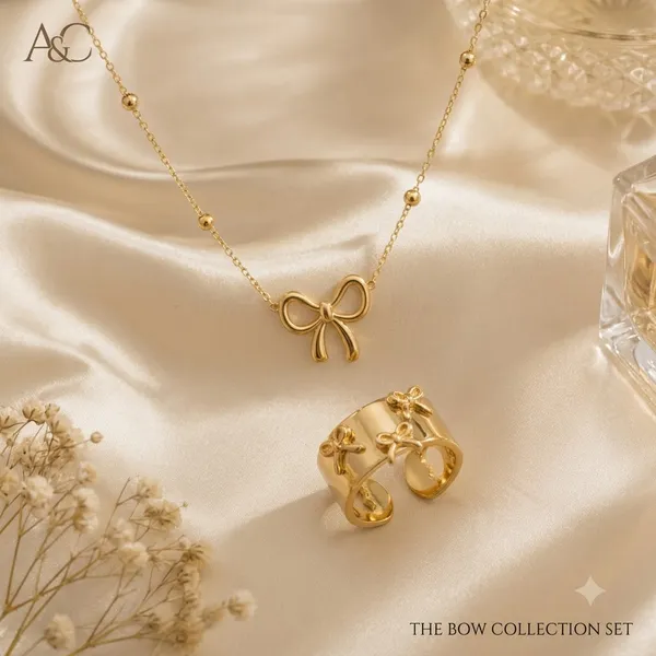 Roselle_Bow_Necklace_and_Gilded_Bow_Ring_Combo