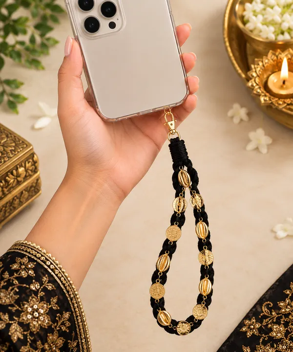 RAVUNE__Handmade_-_Kala_Kaudi_Phone_Charm/Keychain_for_Women_and_Men