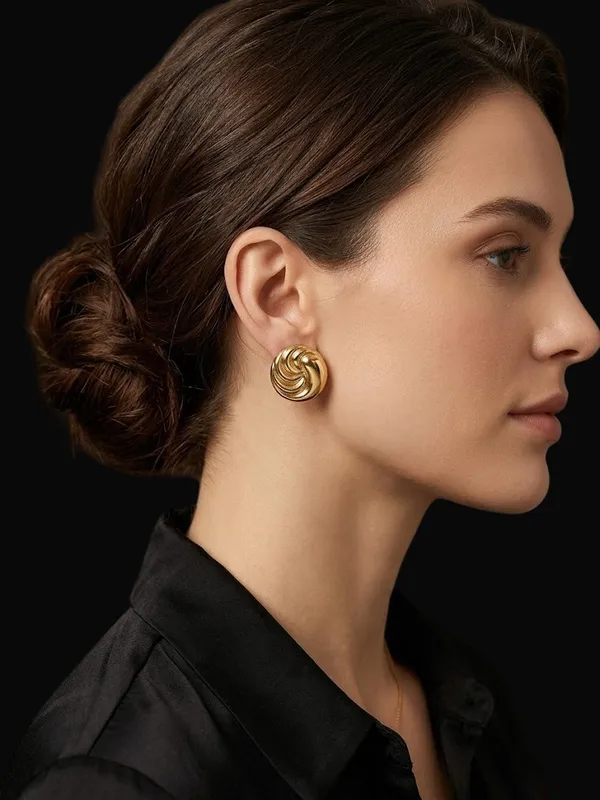 RAVUNE_Spiral_Sun__Gold_Stainless_Steel_Anti-Tarnish_Earring_Studs_for_Women