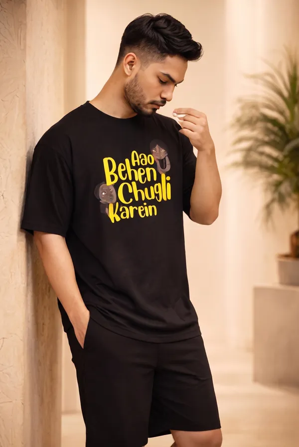 Aao_Behen_Chugli_Karein_T-Shirt_And_Shorts_Lounge_Set