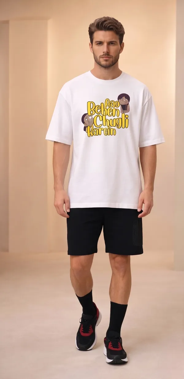 Aao_Behen_Chugli_Karein_Slogan_T-Shirt