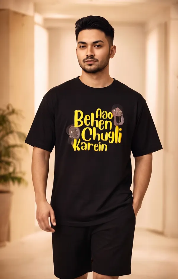 Aao_Behen_Chugli_Karein_T-Shirt_And_Shorts_Lounge_Set