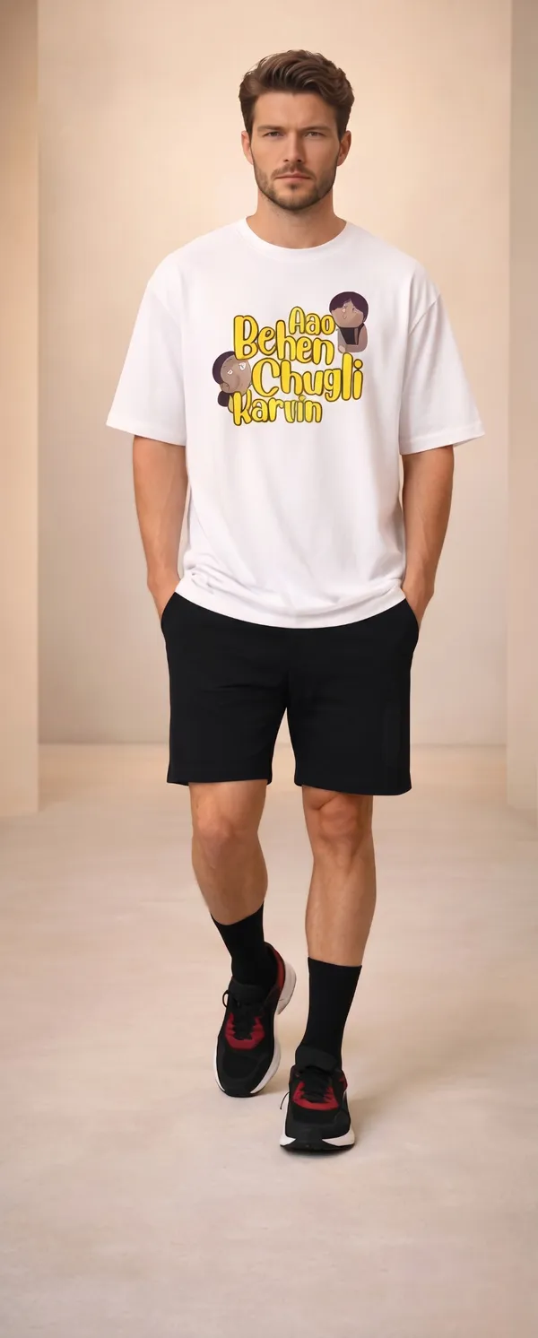 Aao_Behen_Chugli_Karein_Slogan_T-Shirt