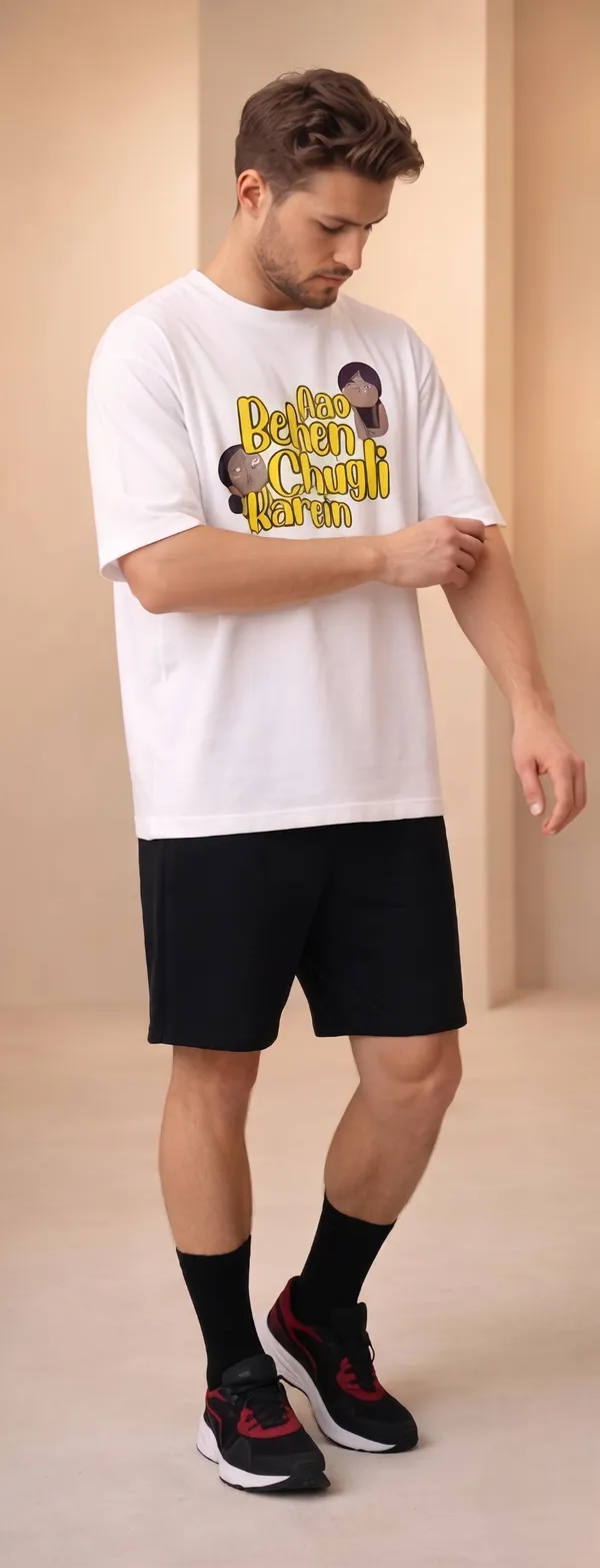 Aao_Behen_Chugli_Karein_Slogan_T-Shirt