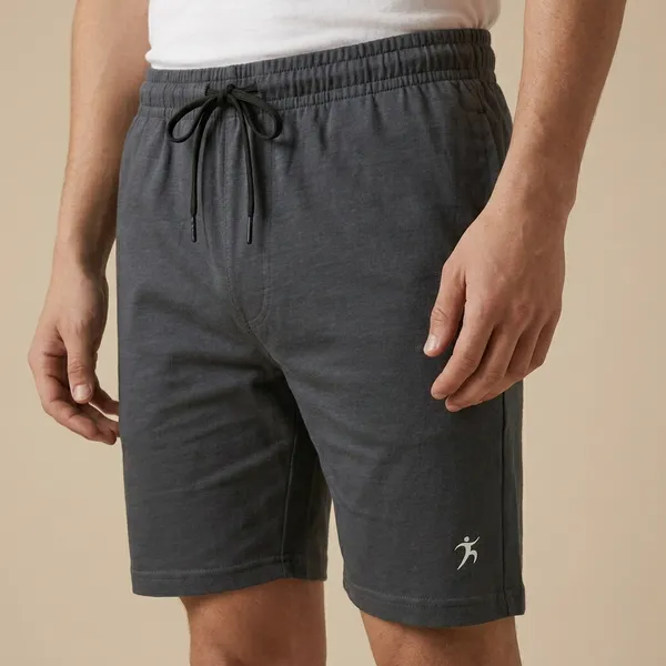 Men's_Charcoal_Grey_Athletic_Shorts_With_Drawstring