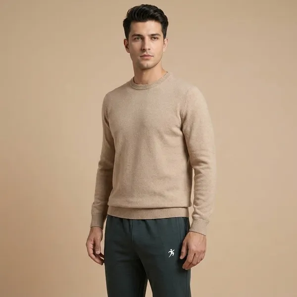 Men's_Dark_Green_Track_Pants_With_Elastic_Waistband