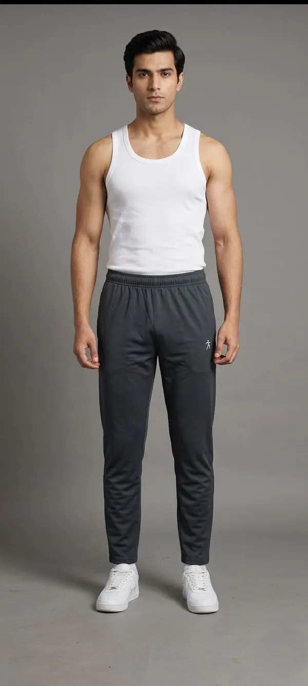 Men's_Charcoal_Grey_Track_Pants_With_White_Logo