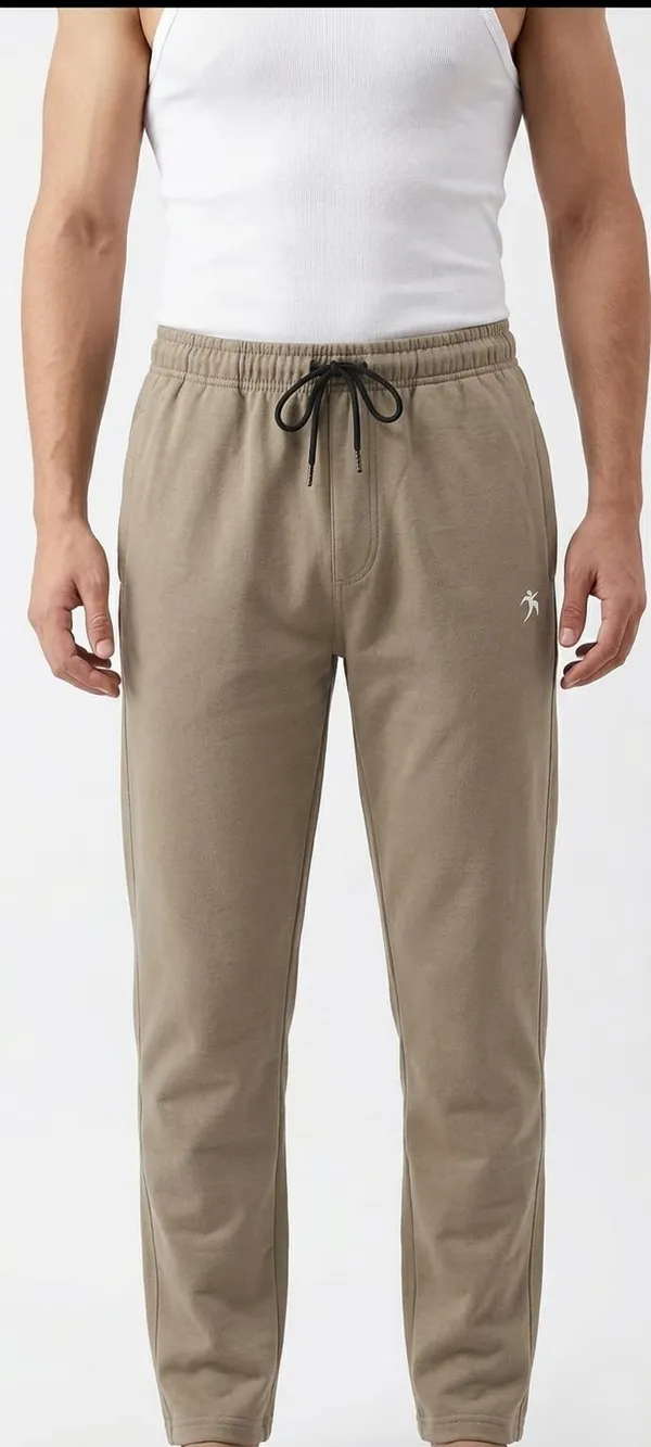 Men's_Beige_Jogger_Pants_With_Drawstring_Waist