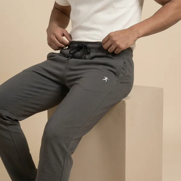 Men's_Grey_Drawstring_Track_Pants_With_Logo_Detail