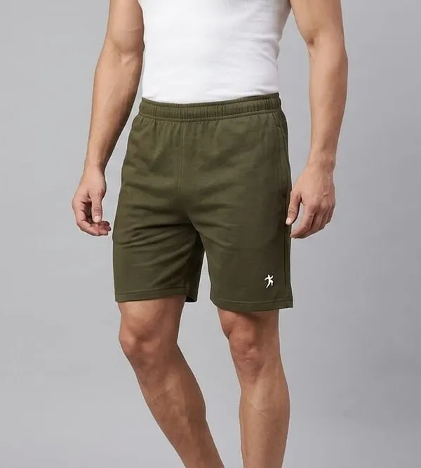 Men's_Olive_Green_Cotton_Shorts