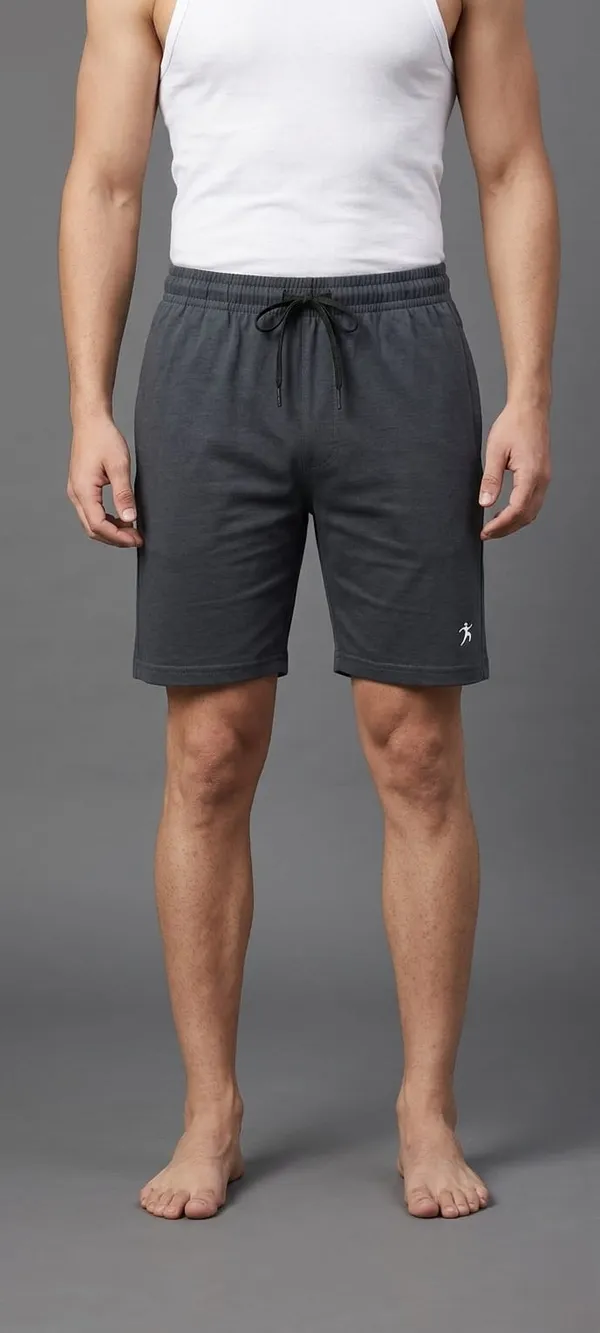 Men's_Charcoal_Grey_Athletic_Shorts_With_Drawstring