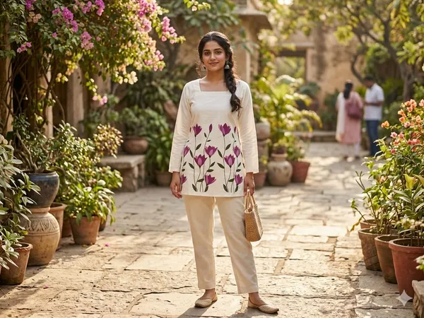 Floral_Print_Cotton_Top_With_Tassel_Detailing