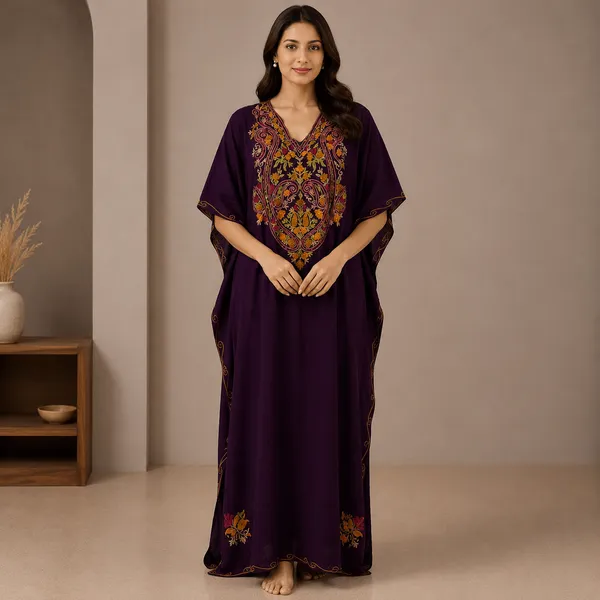 Royal_Plum_with_Floral_Embroidered_Premium_Handmade_Kashmiri_Kaftan