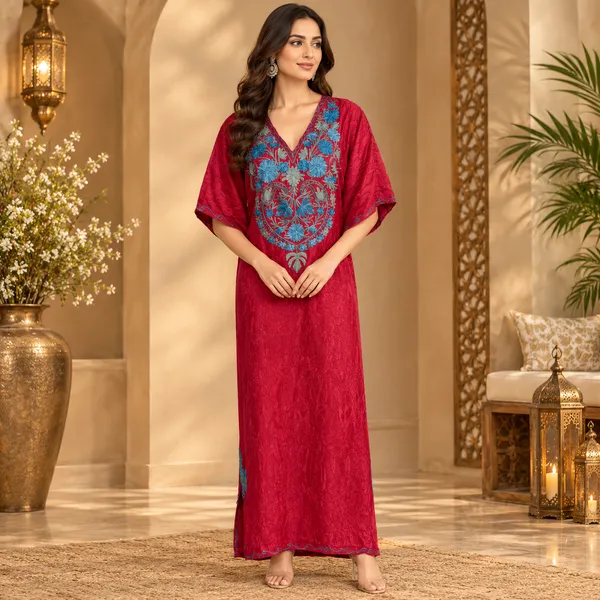 Ruby_Royale_Embroidered_Kashmiri_kaftan_