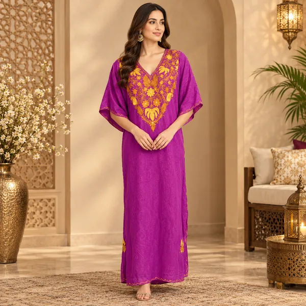 Royal_Magenta_Purple_with_Golden_Yellow_Embroidery_kashmiri_kaftan_