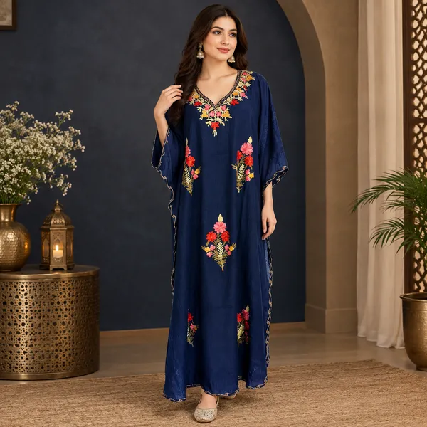 Midnight_Bloom_Embroidered_Premium_Handmade_Kaftan_With_Multi_colour_Floral_Detailing