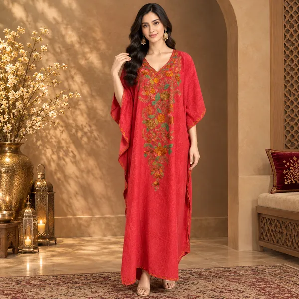 Coral_Garden_Premium_Embroiderer_Handmade_Kashmiri_Kaftan_With_Floral_Embroidery_