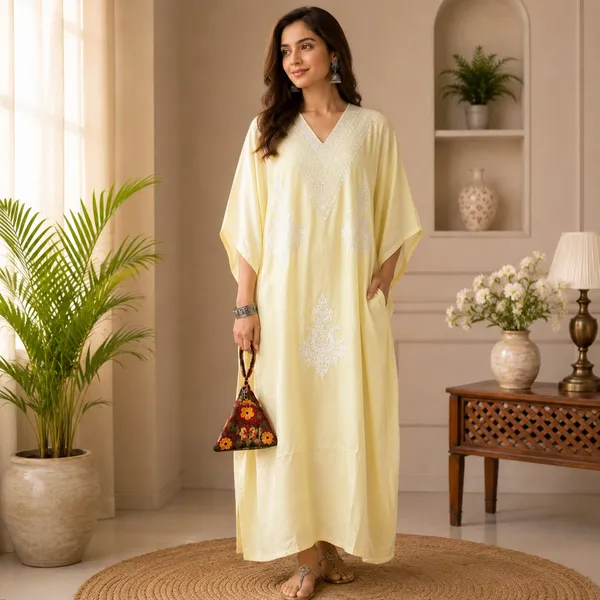 Butter_cream__Premium_Handmade_Kaftan_With_White__Embroidery