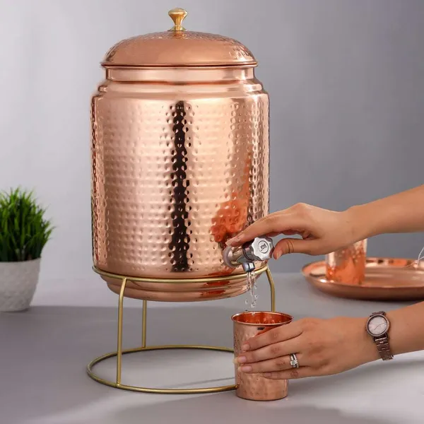 Copper_Hammered_Water_Pot_Dispenser