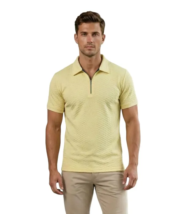 Men_S_Jacquard_Cotton_Quarter_Zipper_Polo_Shirt