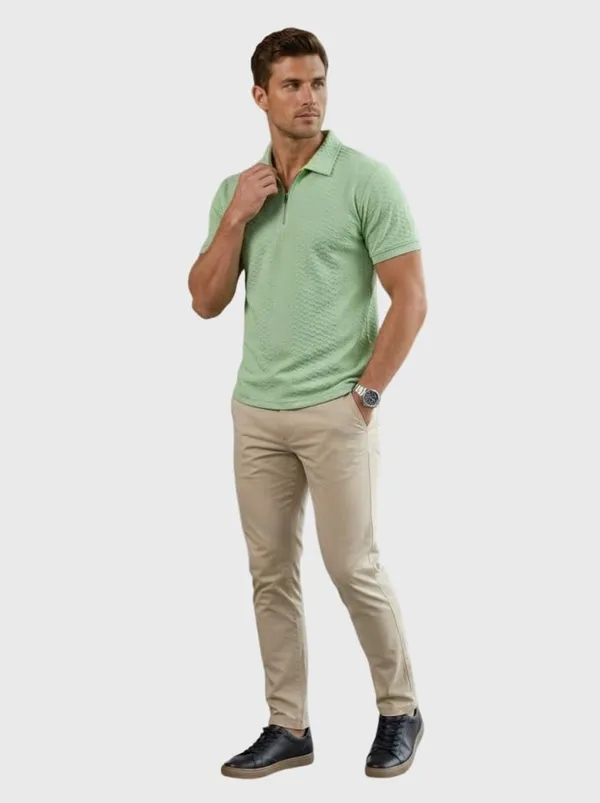 Men_S_Jacquard_Cotton_Quarter_Zipper_Polo_Shirt