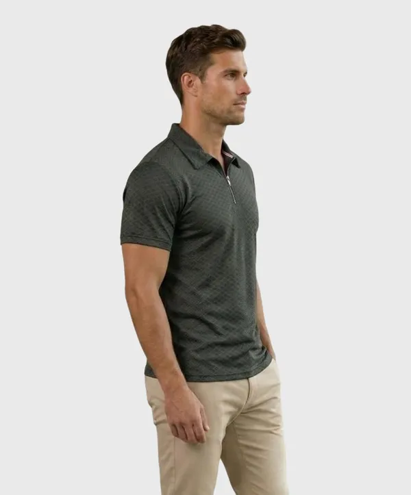 Men_S_Jacquard_Cotton_Quarter_Zipper_Polo_Shirt