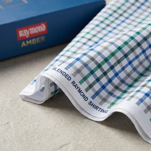 Raymond_Multicolor_Poly_Cotton_Checkered_Shirt_Fabric_For_Men