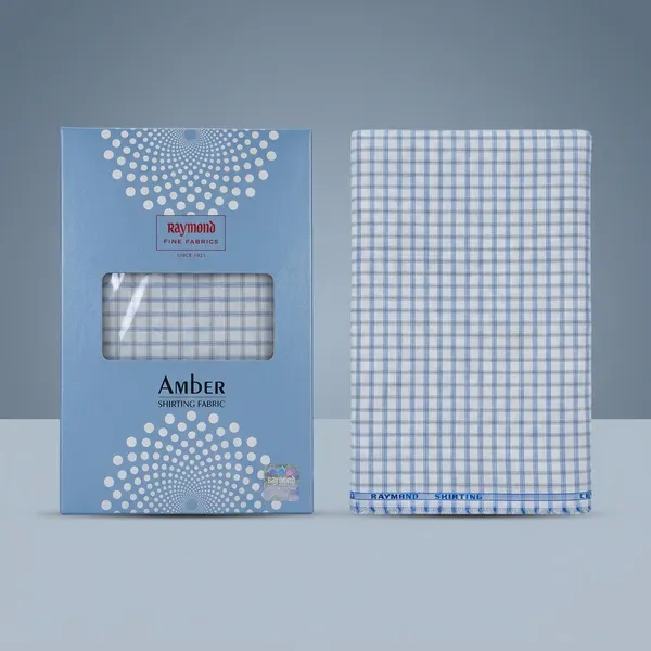 Raymond_Blue_And_White_Poly_Cotton_Checkered_Shirt_Fabric_For_Men