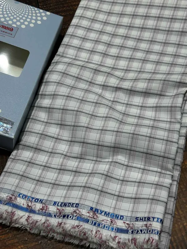 Raymond_Multicolor_Poly_Cotton_Checkered_Shirt_Fabric_For_Men