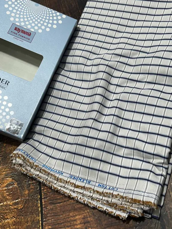 Raymond_Blue_And_Grey_Poly_Cotton_Checkered_Shirt_Fabric_For_Men