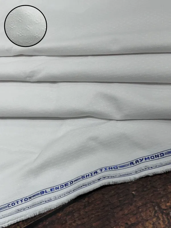 Raymond_White_Cotton_Blend_Self_Design_Shirt_Fabric_For_Men