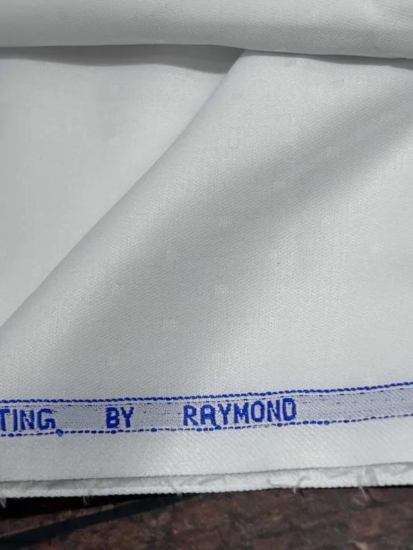 Raymond_White_Cotton_Blend_Solid_Shirt_Fabric_For_Men