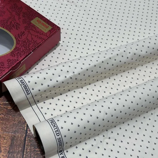 Raymond_White_Pure_Cotton_Printed_Shirt_Fabric_For_Men