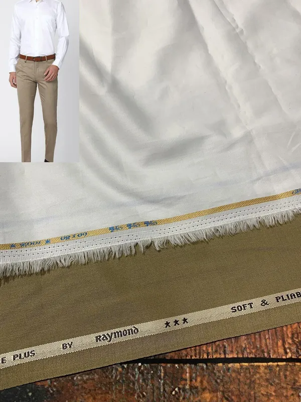 Raymond_White_And_Beige_Pure_Cotton_Solid_Shirt_And_Trouser_Fabric_For_Men