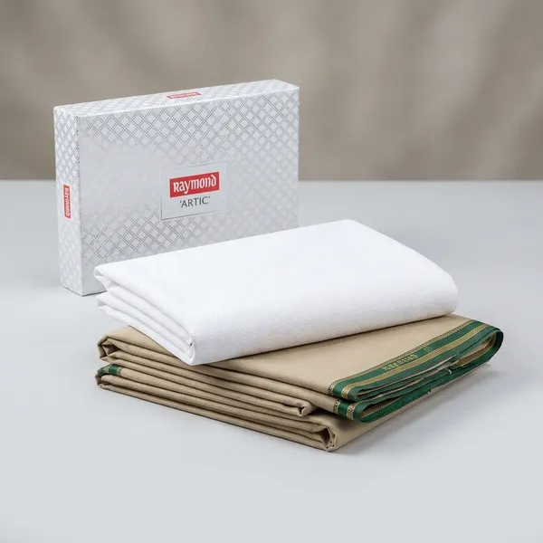 Raymond_White_And_Beige_Pure_Cotton_Solid_Shirt_And_Trouser_Fabric_For_Men