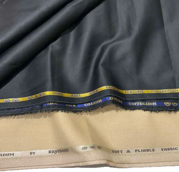 Raymond_Black_And_Beige_Pure_Cotton_Solid_Shirt_And_Trouser_Fabric_For_Men