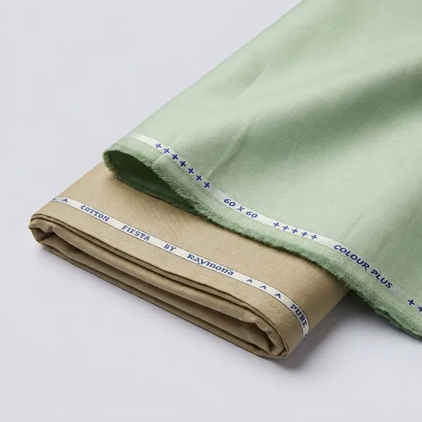 Raymond_Green_And_Beige_Pure_Cotton_Solid_Shirt_And_Trouser_Fabric_For_Men