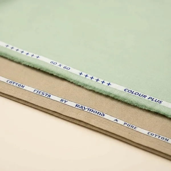 Raymond_Green_And_Beige_Pure_Cotton_Solid_Shirt_And_Trouser_Fabric_For_Men