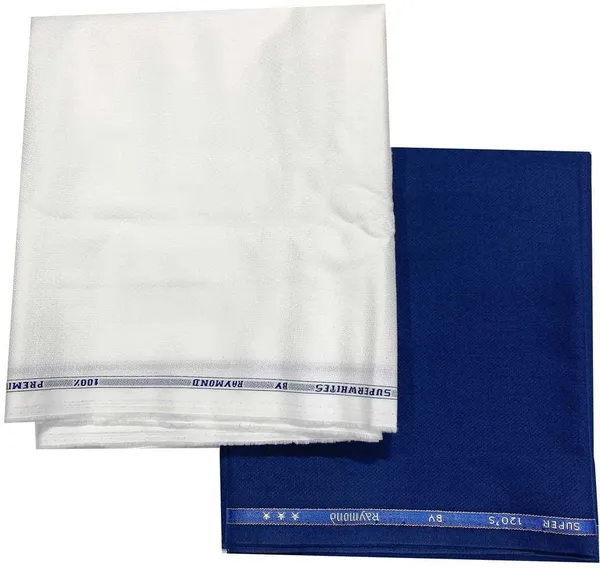 Raymond_White_Cotton_Blend_Solid_Shirt_And_Trouser_Fabric_For_Men