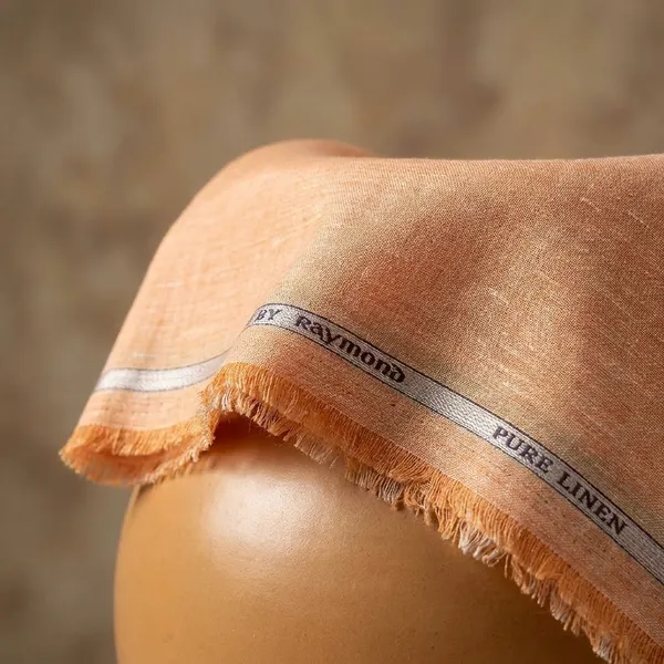 Raymond_Orange_Linen_Solid_Shirt_Fabric_For_Men