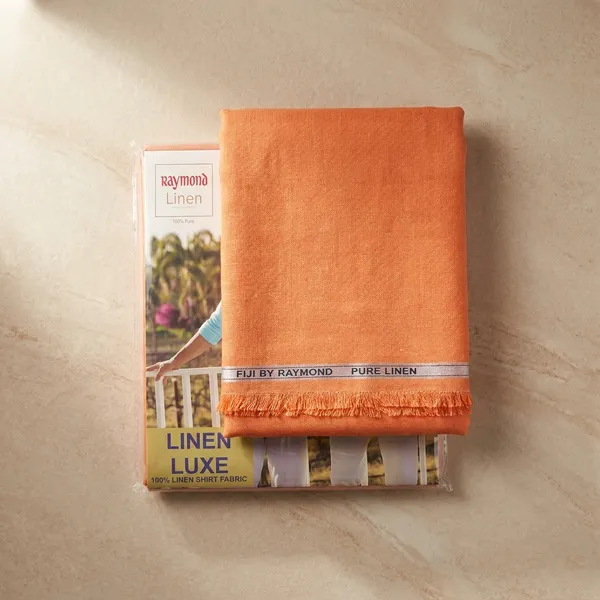 Raymond_Orange_Linen_Solid_Shirt_Fabric_For_Men