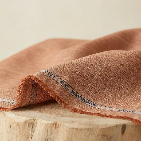 Raymond_Orange_Linen_Solid_Shirt_Fabric_For_Men